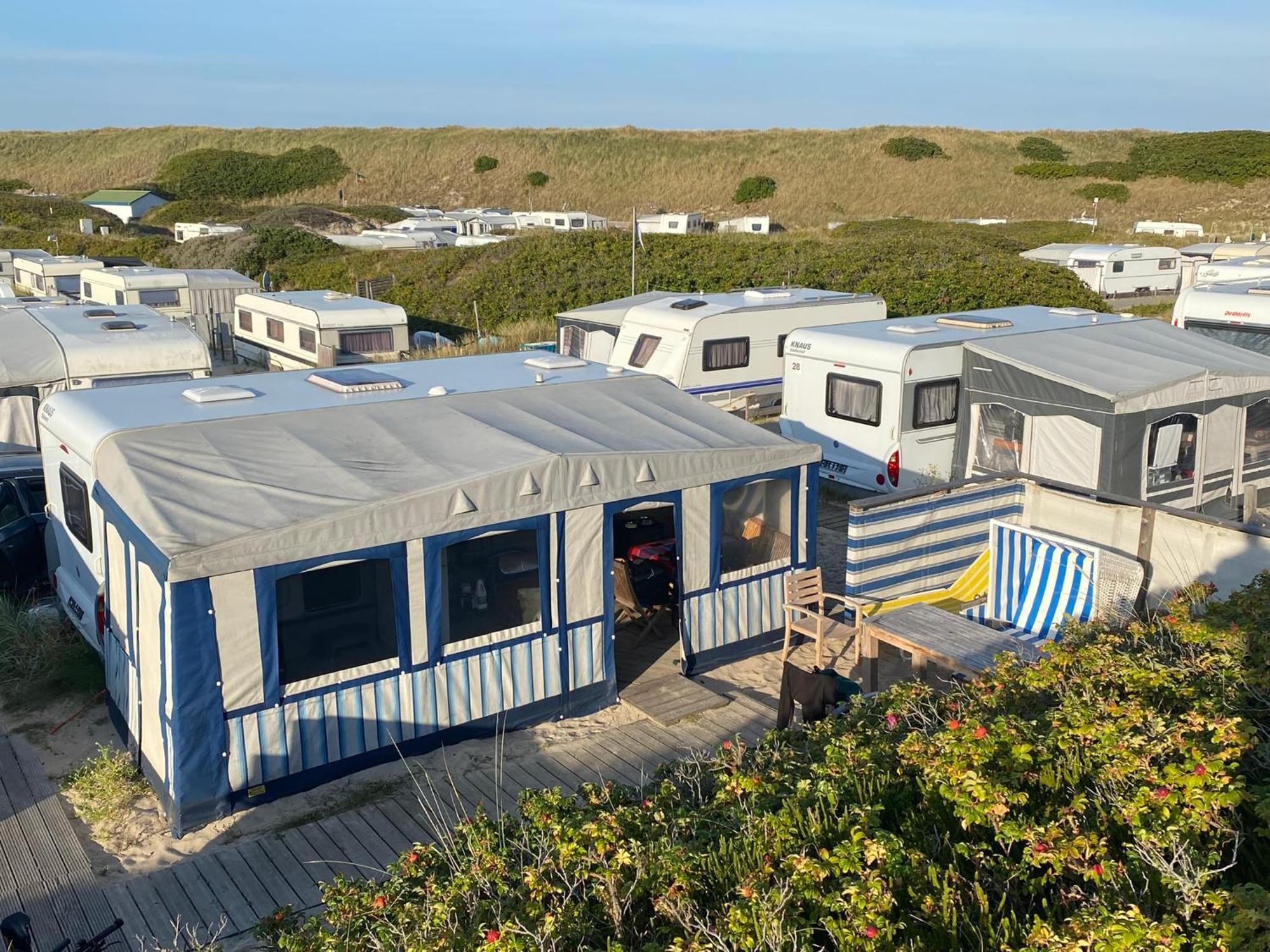 Wohnwagenvermietung Hoernum / Sylt Buitenkant foto